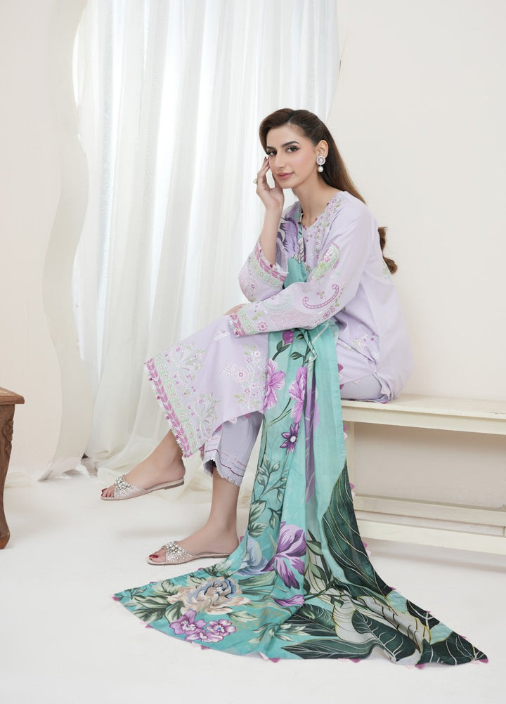 Atiya Irfan Women RTW Embroidered Lawn 3 Piece Suit SL-08 - Summer Collection