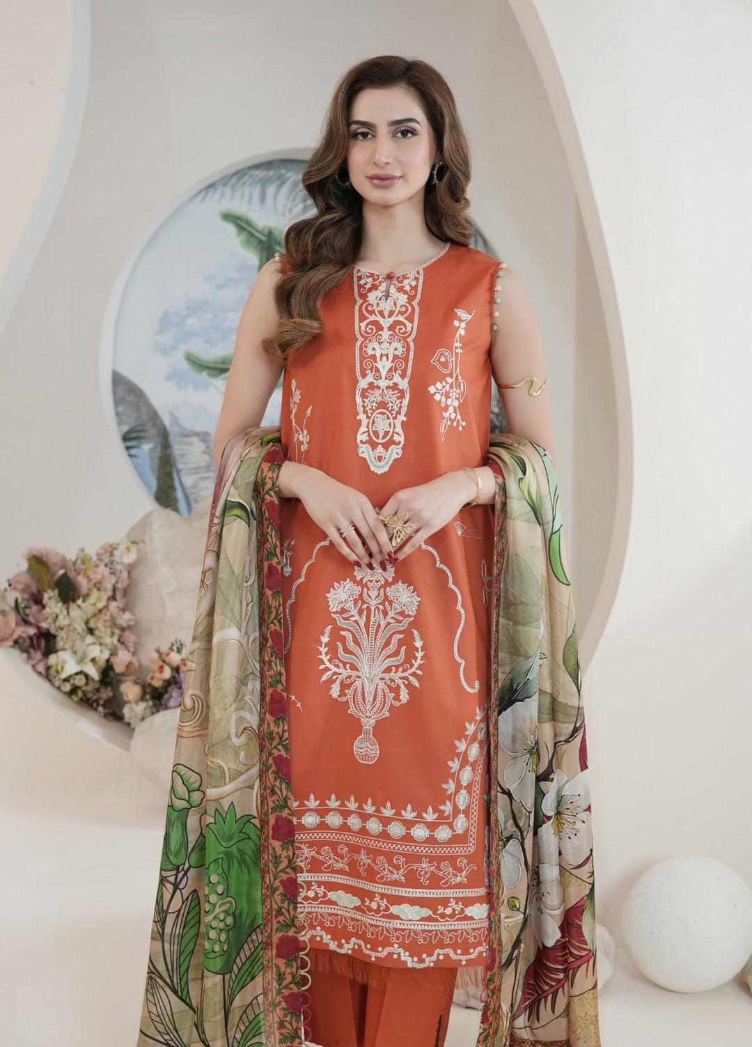 Atiya Irfan Women RTW Embroidered Lawn 3 Piece Suit SL-09 - Summer Collection