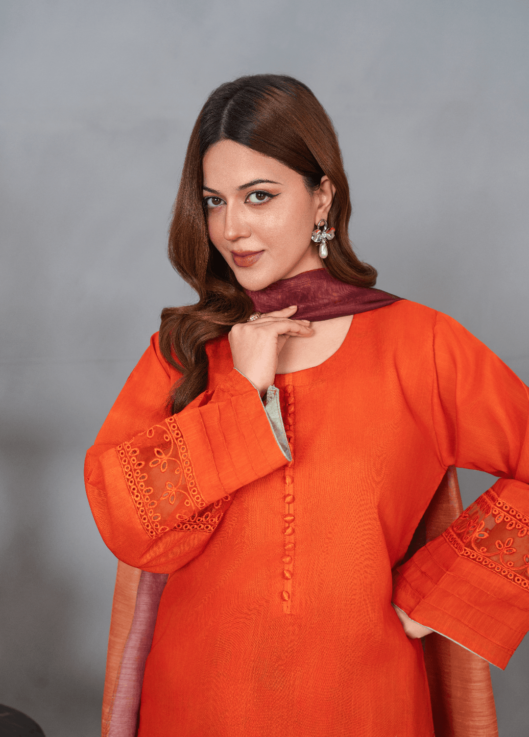 Fresh Fits by Haniya Mahnoor Women RTW Embroidered Raw Silk 3 Piece Suit Sahar - Casual Collection