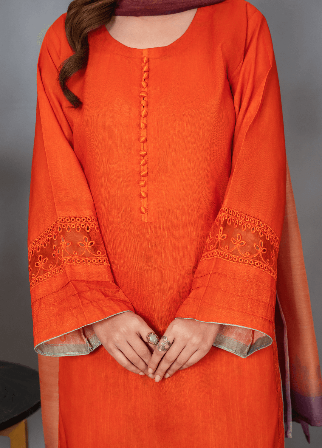 Fresh Fits by Haniya Mahnoor Women RTW Embroidered Raw Silk 3 Piece Suit Sahar - Casual Collection