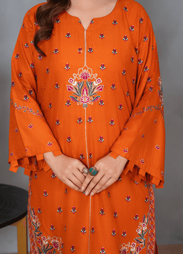 Fresh Fits by Haniya Mahnoor Women RTW Embroidered Linen 2 Piece Suit Ayla - Casual Collection