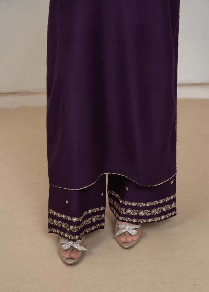 Zarqash by Haniya Mahnoor Women RTW Embroidered Linen 3 Piece Suit Dilkash - Festive Collection