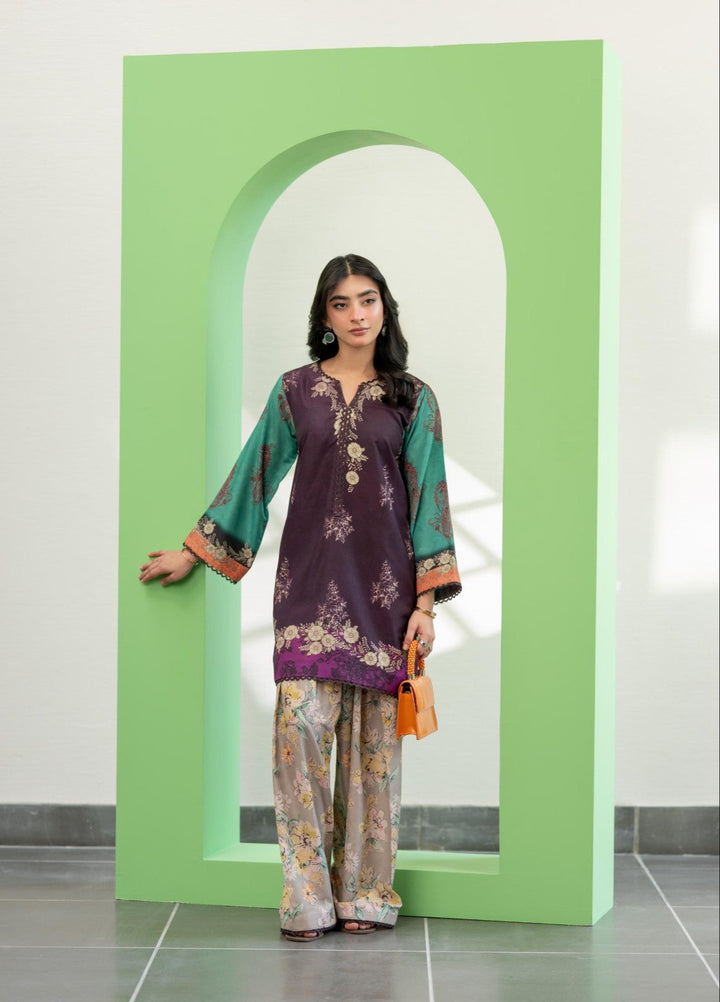Eid Ki Misaal by Ayesha Somaya RTW Printed Lawn Silk 2 Piece Suit Joy Ride - Eid Collection