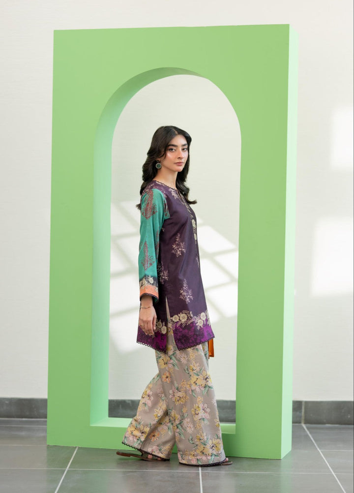 Eid Ki Misaal by Ayesha Somaya RTW Printed Lawn Silk 2 Piece Suit Joy Ride - Eid Collection