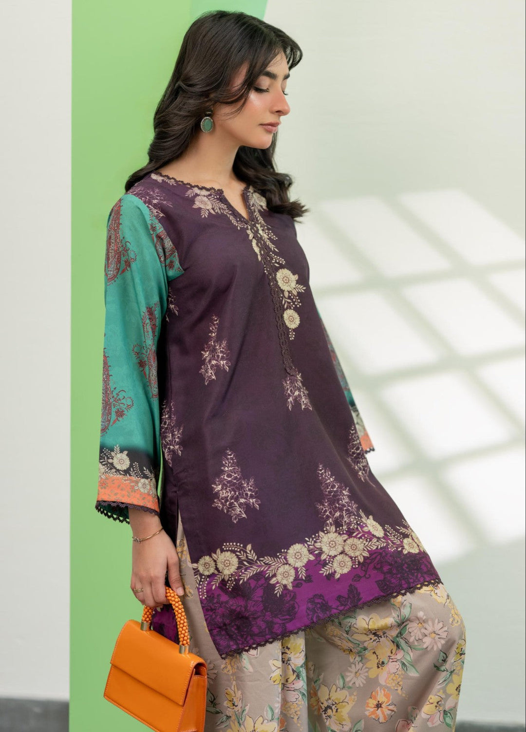 Eid Ki Misaal by Ayesha Somaya RTW Printed Lawn Silk 2 Piece Suit Joy Ride - Eid Collection