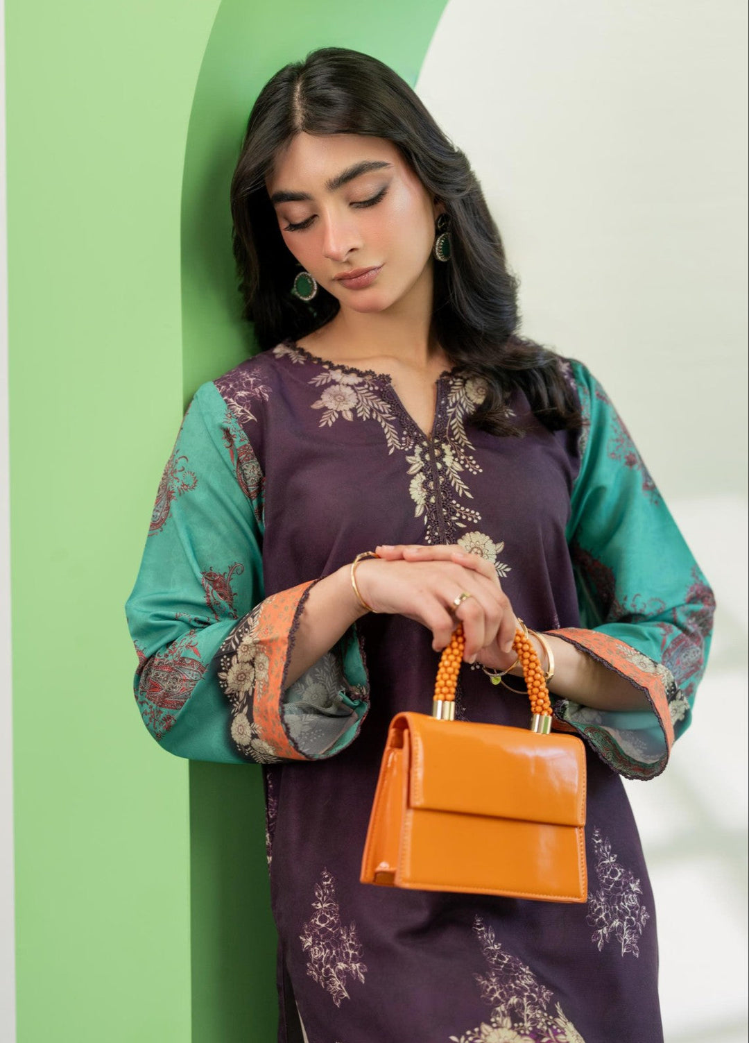 Eid Ki Misaal by Ayesha Somaya RTW Printed Lawn Silk 2 Piece Suit Joy Ride - Eid Collection