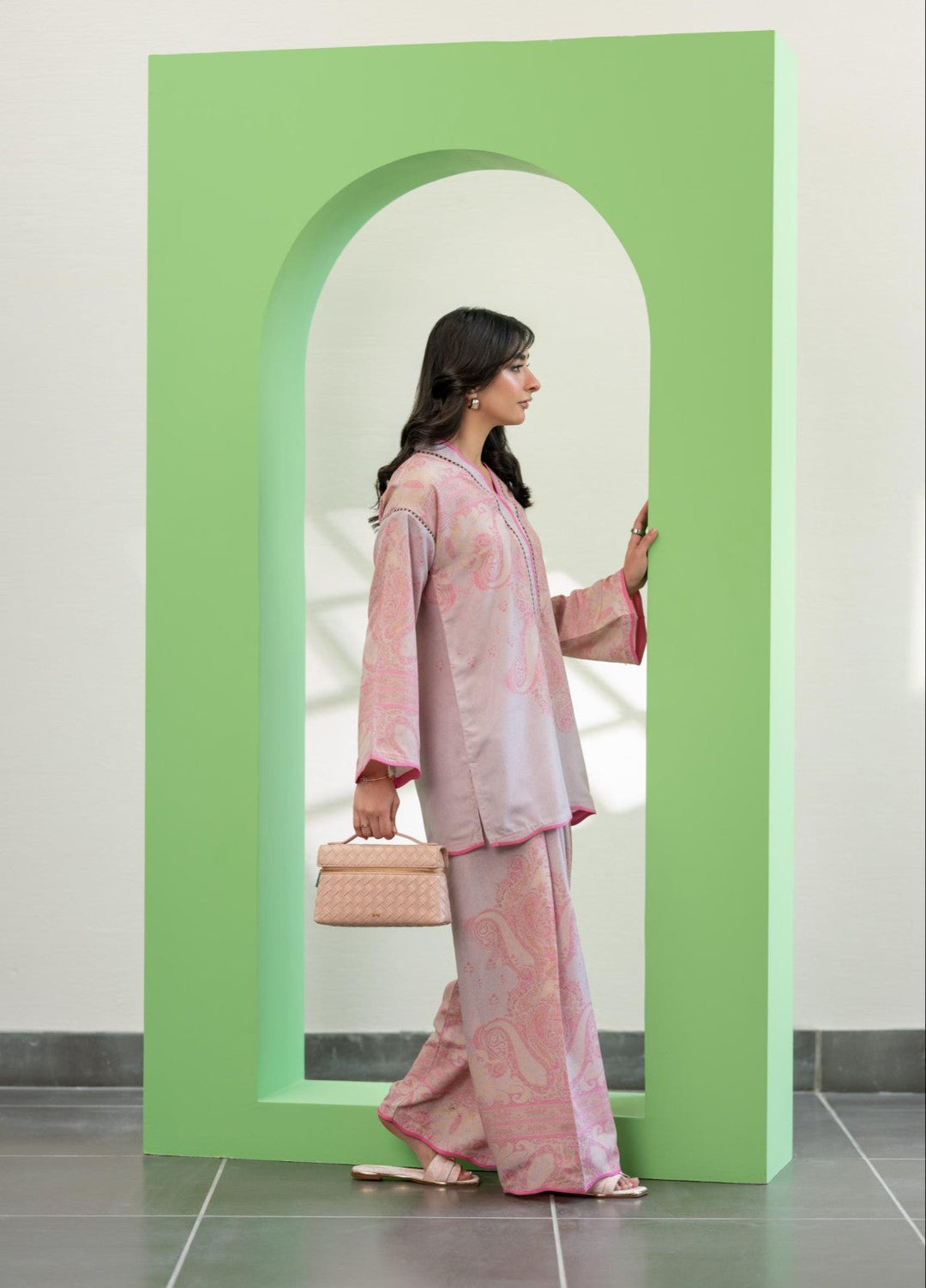 Eid Ki Misaal by Ayesha Somaya RTW Printed Lawn Silk 2 Piece Suit Pop Parade - Eid Collection