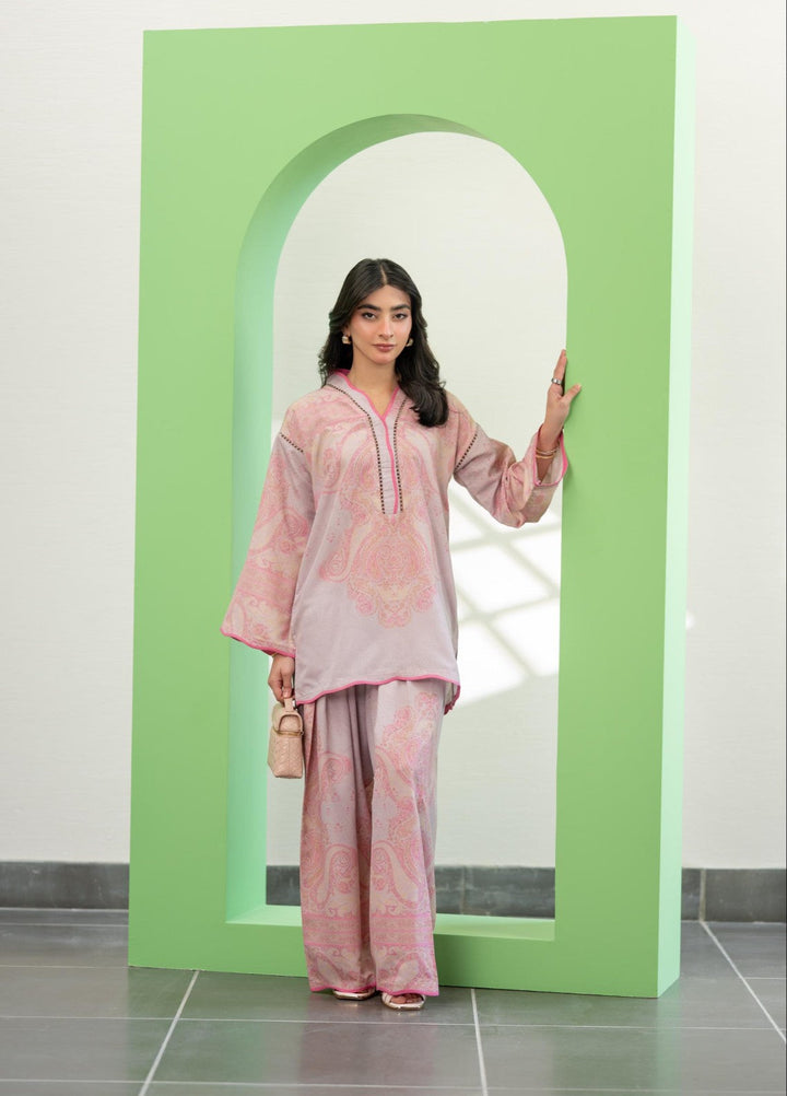 Eid Ki Misaal by Ayesha Somaya RTW Printed Lawn Silk 2 Piece Suit Pop Parade - Eid Collection
