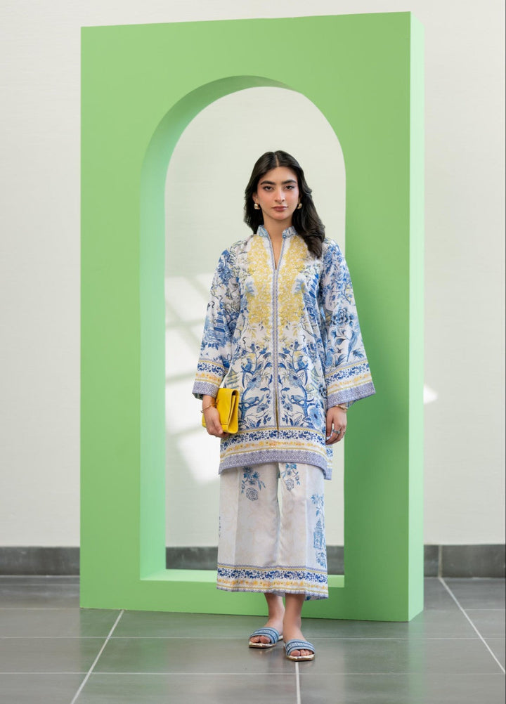 Eid Ki Misaal by Ayesha Somaya RTW Printed Lawn Silk 2 Piece Suit Sunburst - Eid Collection