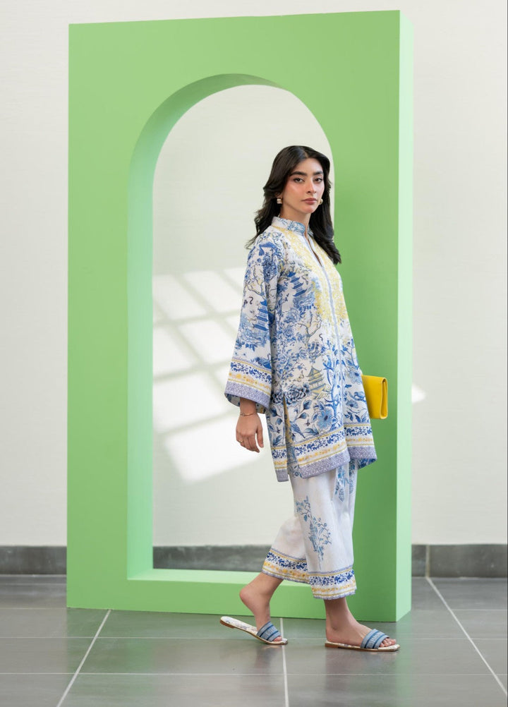 Eid Ki Misaal by Ayesha Somaya RTW Printed Lawn Silk 2 Piece Suit Sunburst - Eid Collection