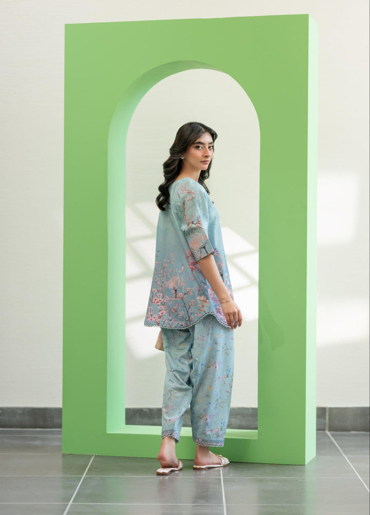 Eid Ki Misaal by Ayesha Somaya RTW Printed Lawn Silk 2 Piece Suit Vibe Check - Eid Collection