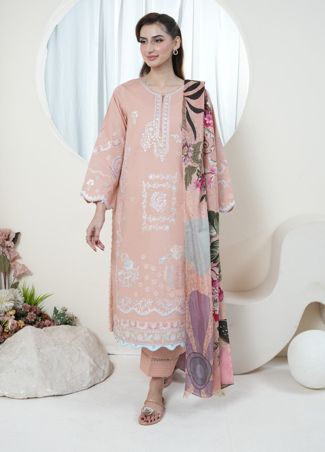 Atiya Irfan Women RTW Embroidered Lawn 3 Piece Suit AT-10 - Summer Collection