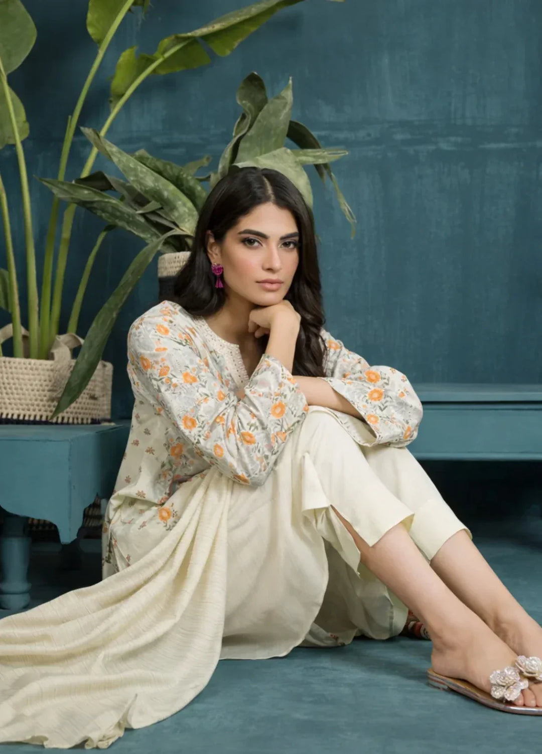 Ayla Studio RTW Printed Premium Lawn 3 Piece Sunehri Subah - Eid Collection
