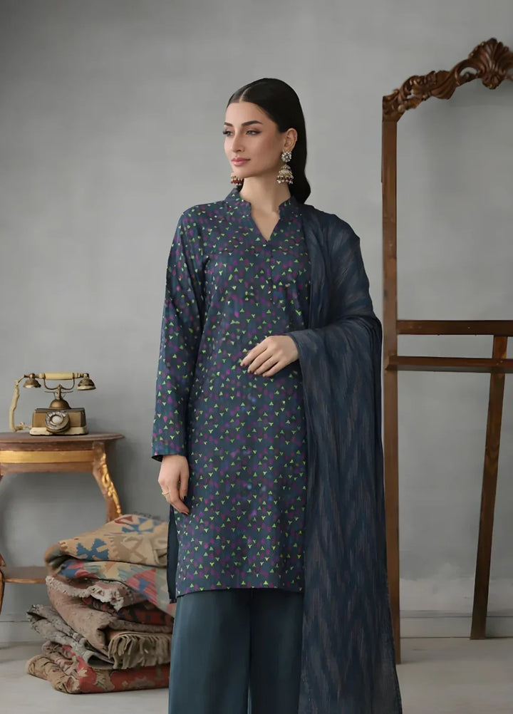 Ayla Studio RTW Printed Premium Lawn 3 Piece Neel Kamal - Eid Collection
