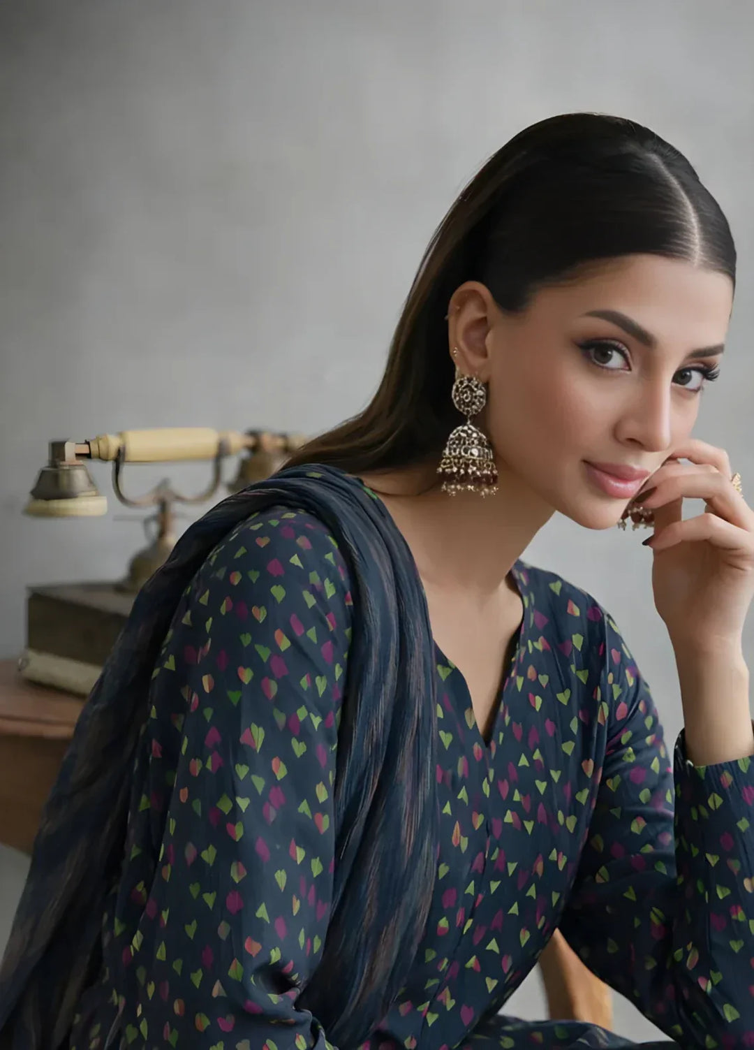 Ayla Studio RTW Printed Premium Lawn 3 Piece Neel Kamal - Eid Collection