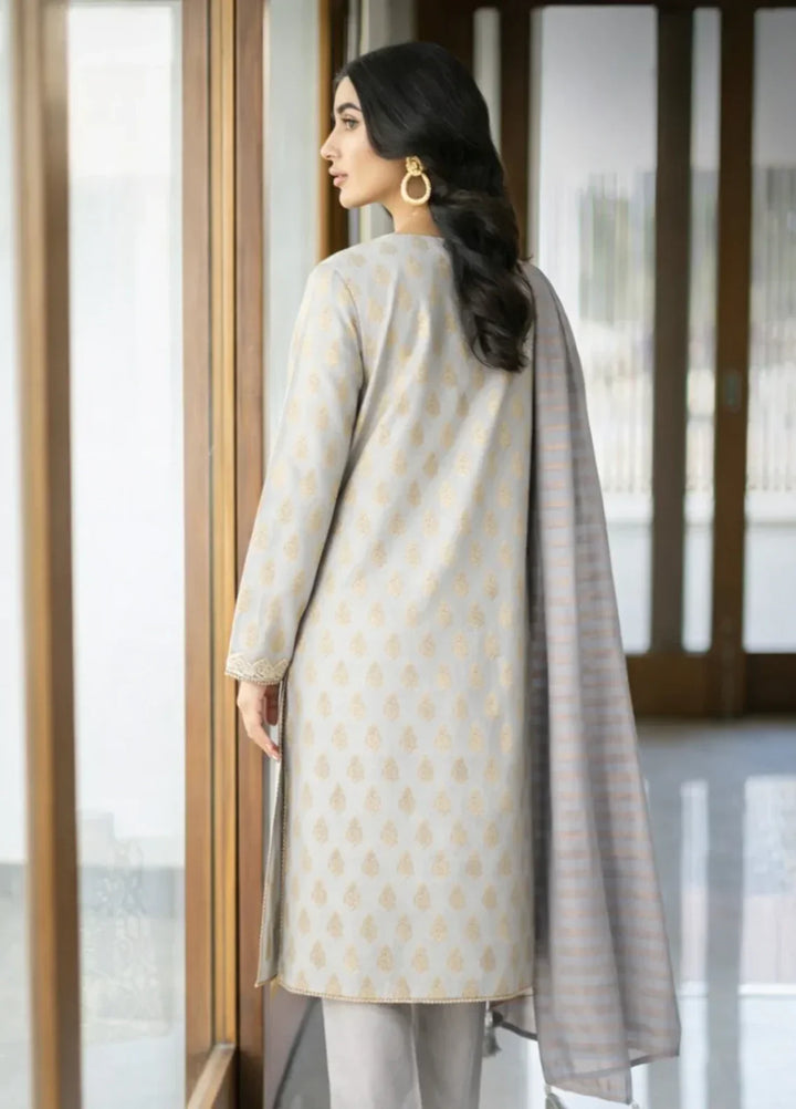 Ayla Studio RTW Printed Premium Jacquard 3 Piece Sahab Baft - Eid Collection