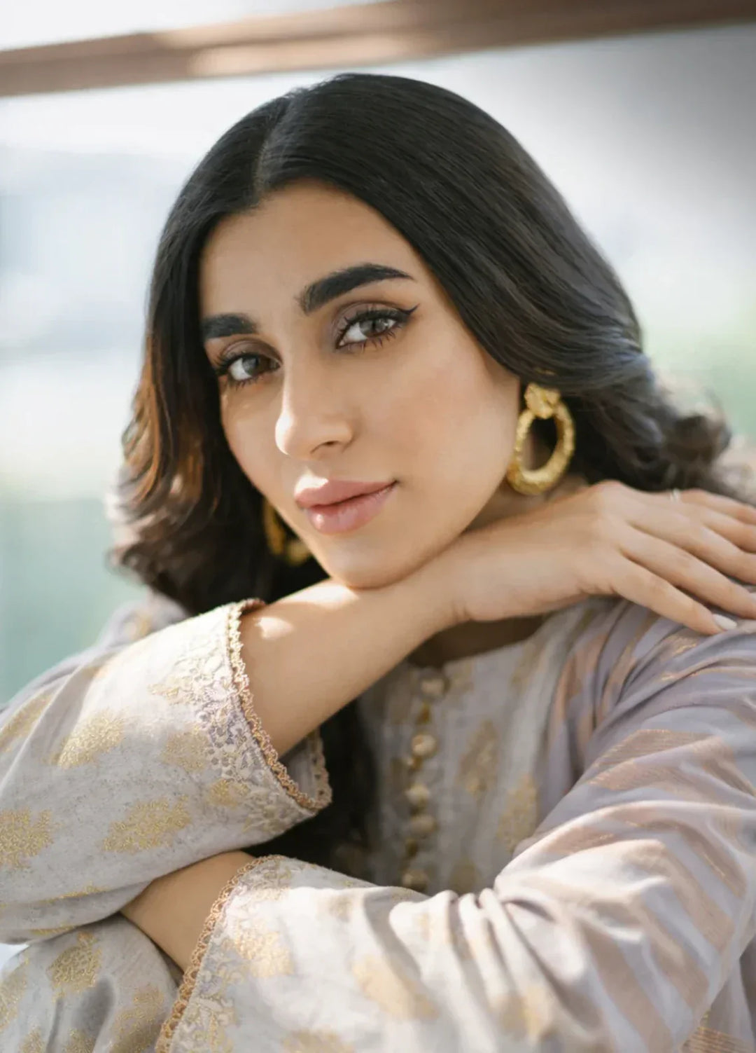 Ayla Studio RTW Printed Premium Jacquard 3 Piece Sahab Baft - Eid Collection