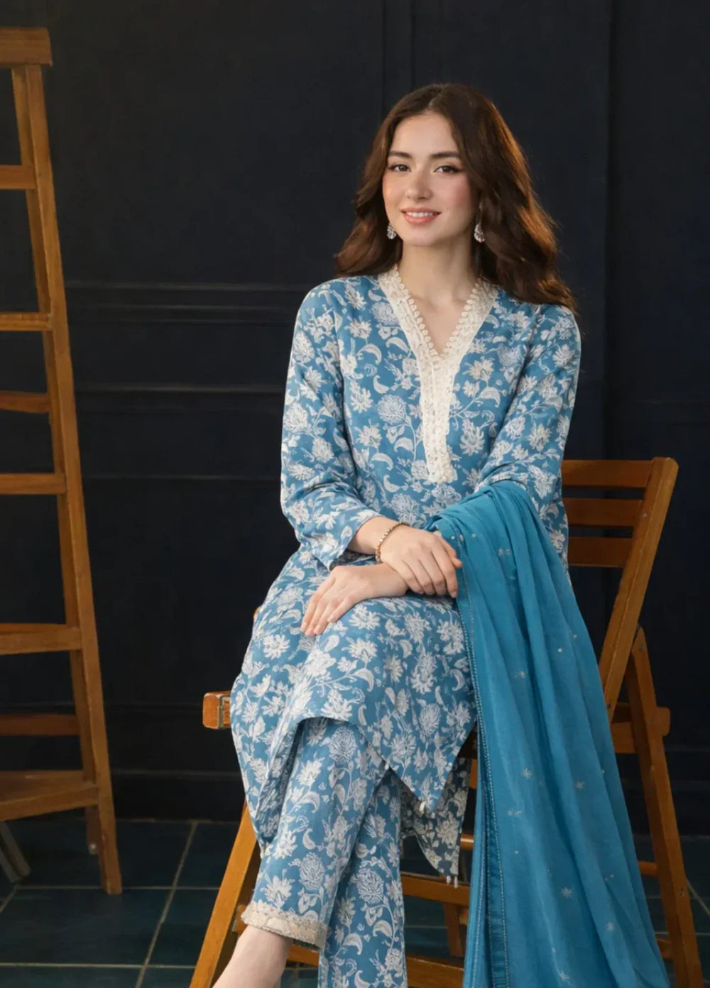Ayla Studio RTW Printed Premium Lawn 3 Piece Feroza Gul - Eid Collection