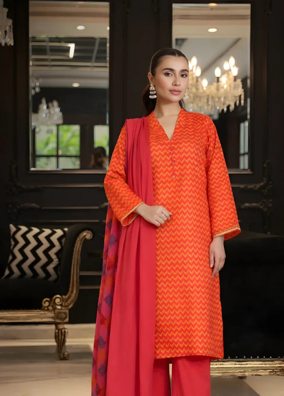 Ayla Studio RTW Printed Premium Lawn 3 Piece Gulnaar Wave - Casual Collection