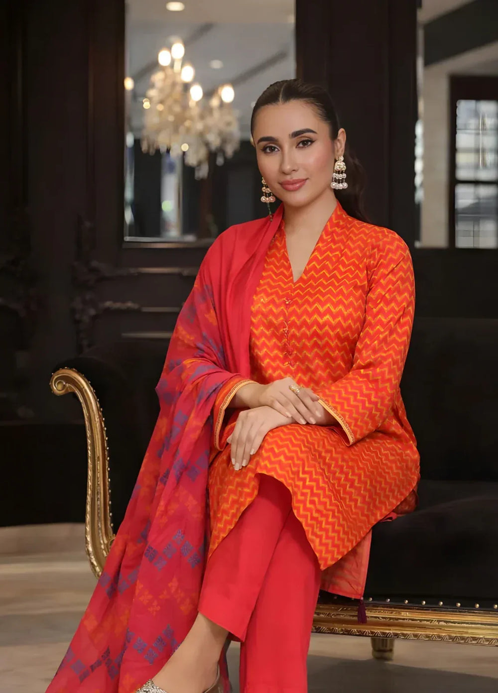 Ayla Studio RTW Printed Premium Lawn 3 Piece Gulnaar Wave - Eid Collection
