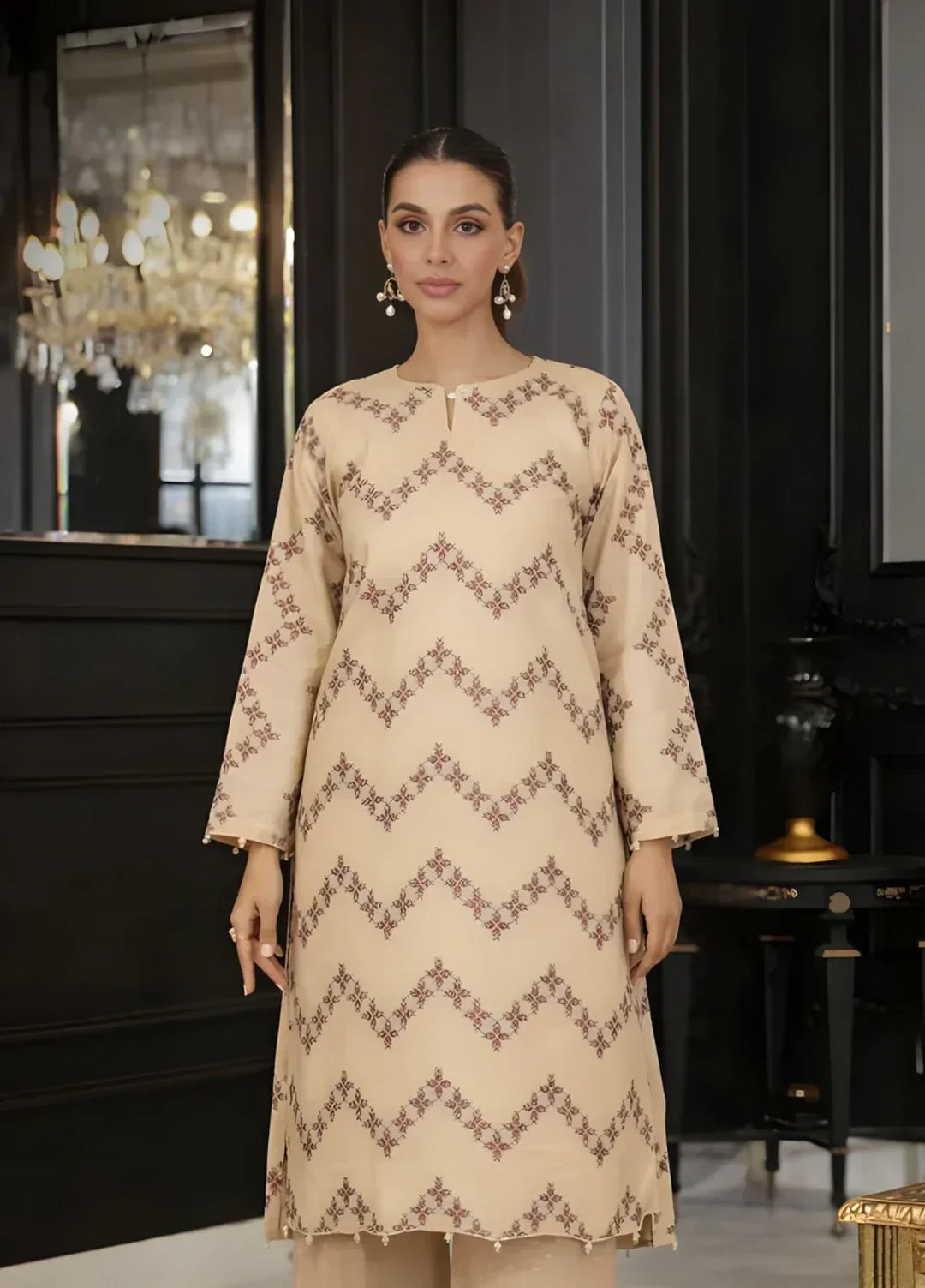 Ayla Studio RTW Printed Premium Dobby Women 3 Piece Sahar Lines - Eid Collection