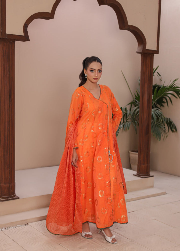 Madiha Gohar Women RTW Printed Cotton Lawn 3 Piece Rangrez Angrakha - Eid Collection
