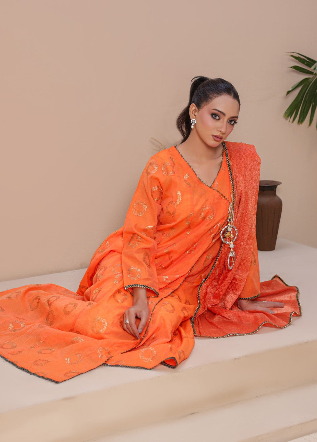 Madiha Gohar Women RTW Printed Cotton Lawn 3 Piece Rangrez Angrakha - Eid Collection