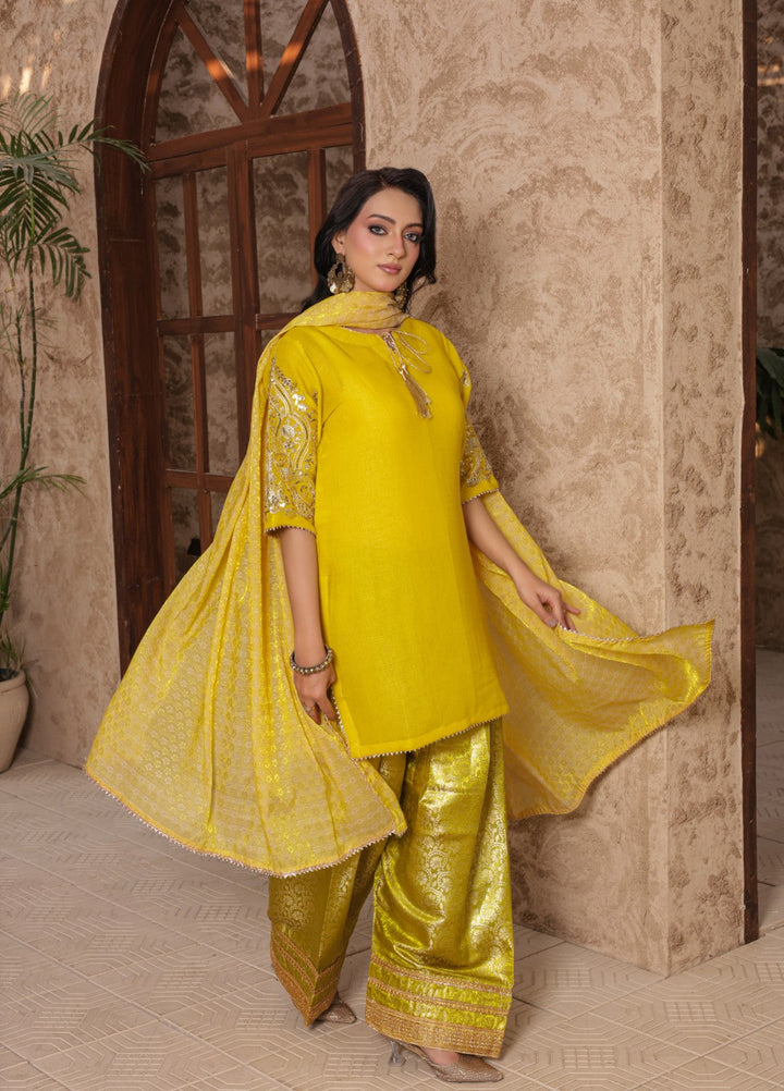 Madiha Gohar Women RTW Embroidered Chiffon 3 Piece Suit ZARMEEN - Festive Collection