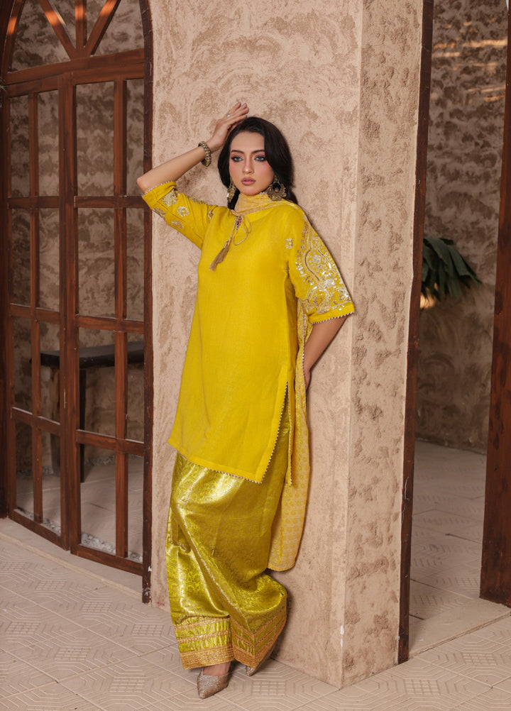 Madiha Gohar Women RTW Embroidered Chiffon 3 Piece Suit ZARMEEN - Festive Collection