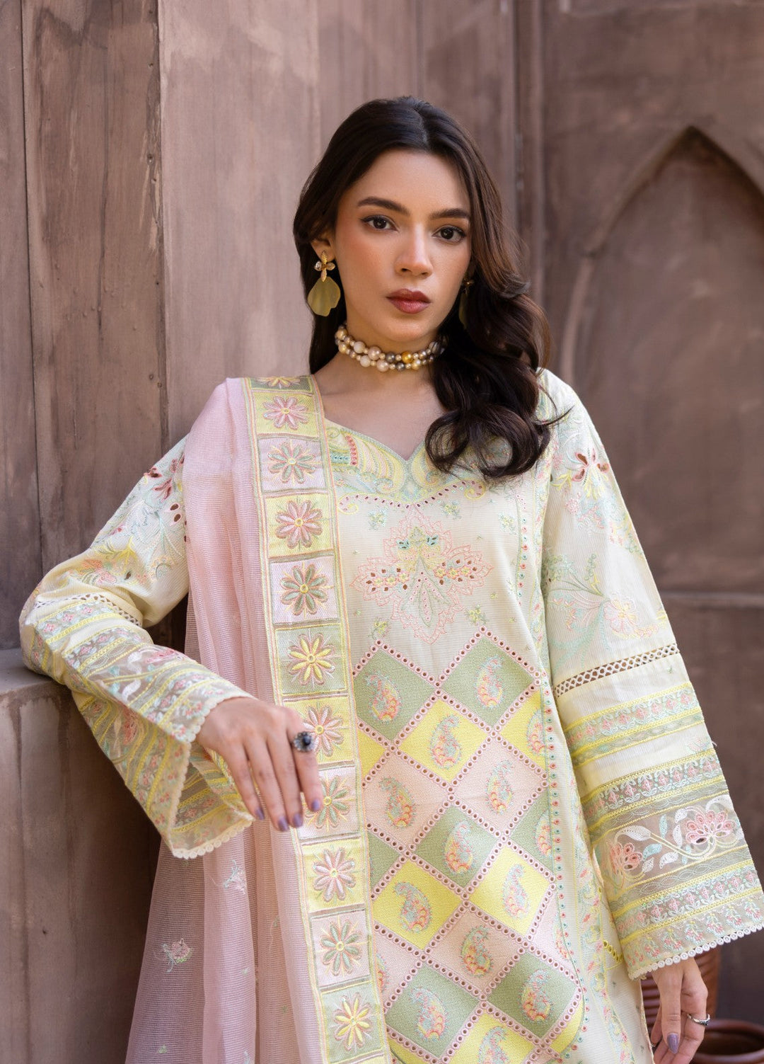 Mah e Noor by Tessa Women Embroidered Lawn 3 Piece Suit Gul e Rooh - Festive Collection