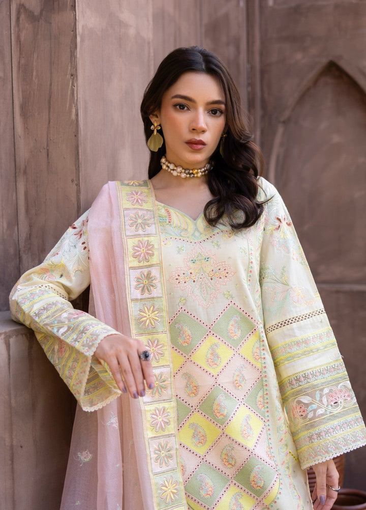 Mah e Noor by Tessa Women Embroidered Lawn 3 Piece Suit Gul e Rooh - Festive Collection