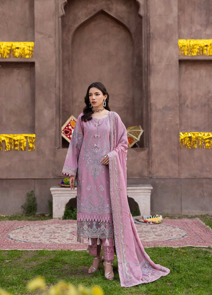 Mah e Noor by Tessa Women Embroidered Lawn 3 Piece Suit Blush Royale - Festive Collection
