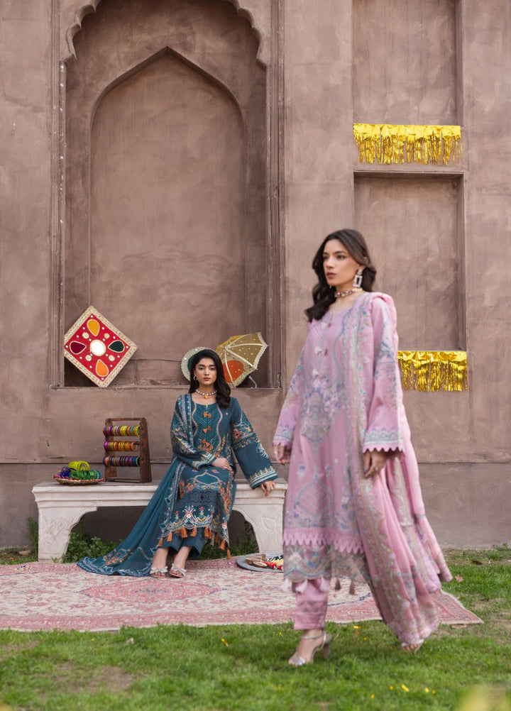 Mah e Noor by Tessa Women Embroidered Lawn 3 Piece Suit Blush Royale - Festive Collection
