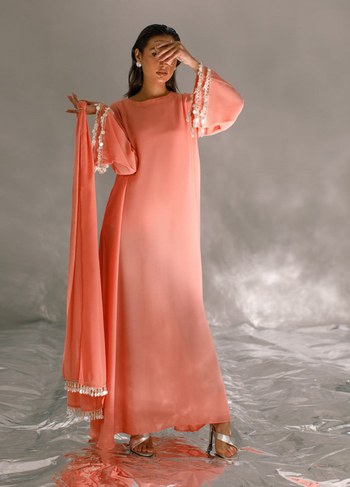 Serendipity by Ombrella RTW Solids Crepe Georgette 2 Piece Aurora - Festive Collection