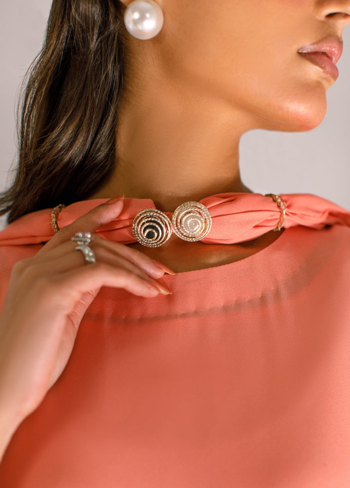 Serendipity by Ombrella RTW Solids Crepe Georgette 2 Piece Aurora - Festive Collection