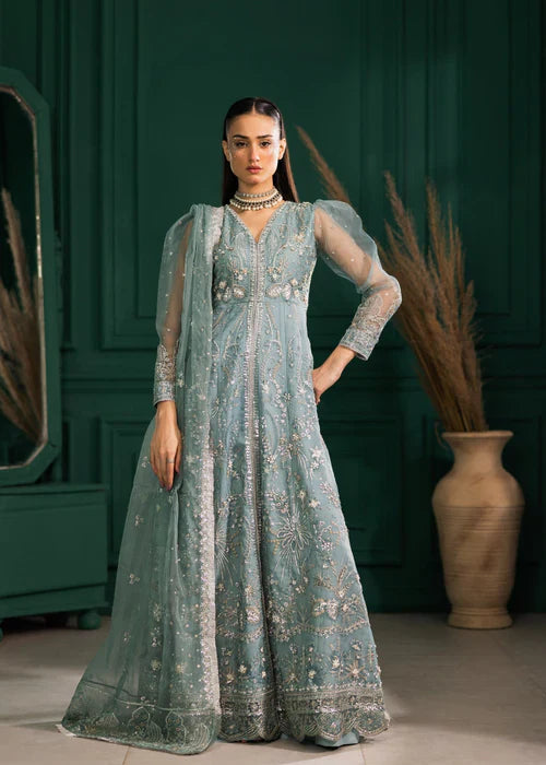 Ramz O Raaz by Ruby Suleiman Women Pret Hand work Organza 3 Piece Carribean Charm - Festive Collection