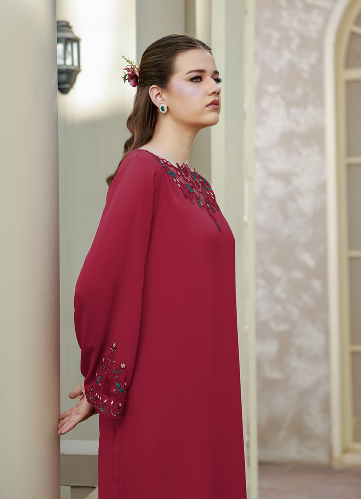 Ripret Women RTW Embroidered Double Georgette 2 Piece Ruby Rush - Eid Collection