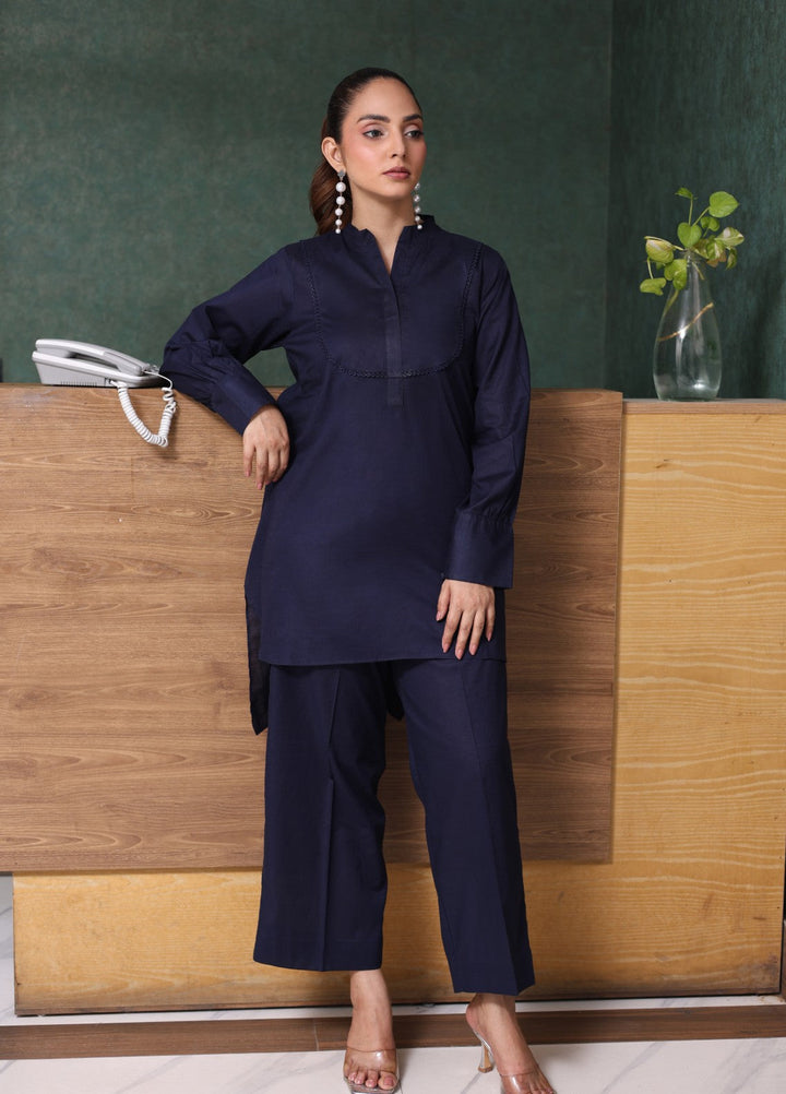 Essential Clothing by Tessa Women RTW Solids Lawn 2 Piece Suit Deep Sea - Casual Collection