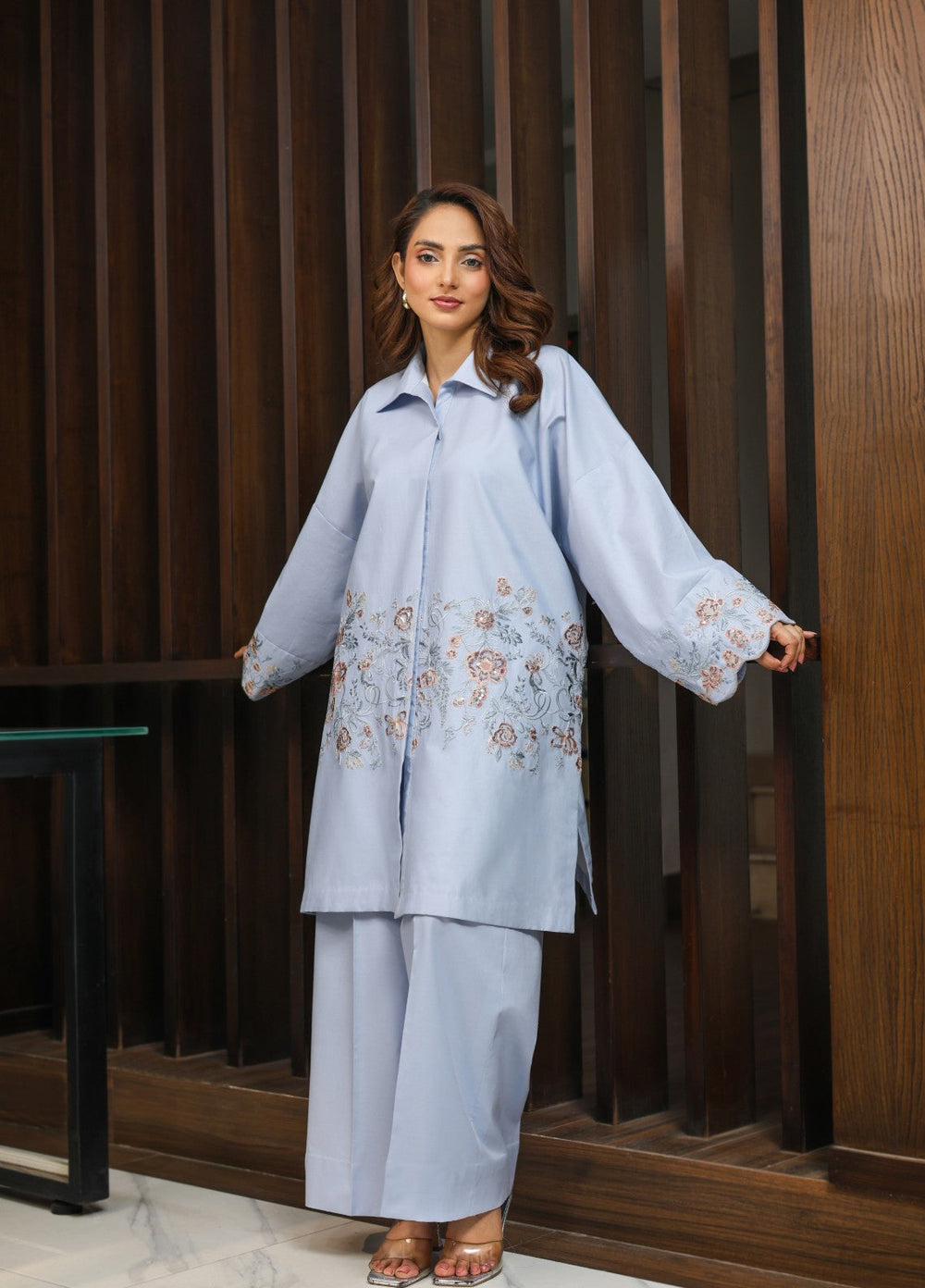 Essential Clothing by Tessa Women RTW Embroidered Lawn 2 Piece Suit Cloud Bloom - Casual Collection