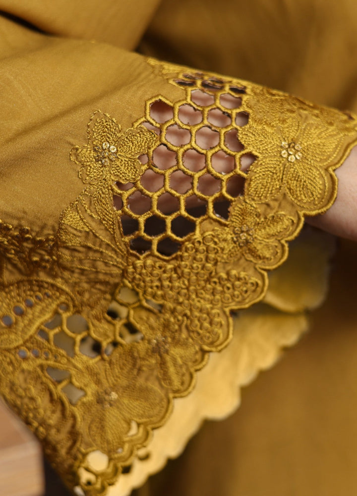 Essential Clothing by Tessa Women RTW Embroidered Silk 2 Piece Suit Golden Patel - Casual Collection