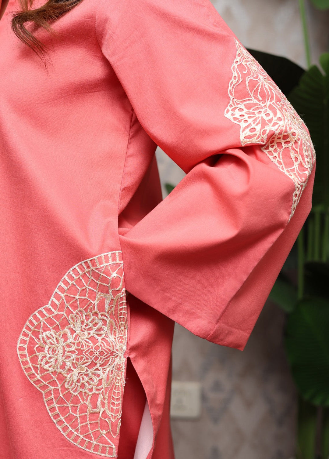 Essential Clothing by Tessa Women RTW Embroidered Lawn 2 Piece Suit Pink Pop - Casual Collection
