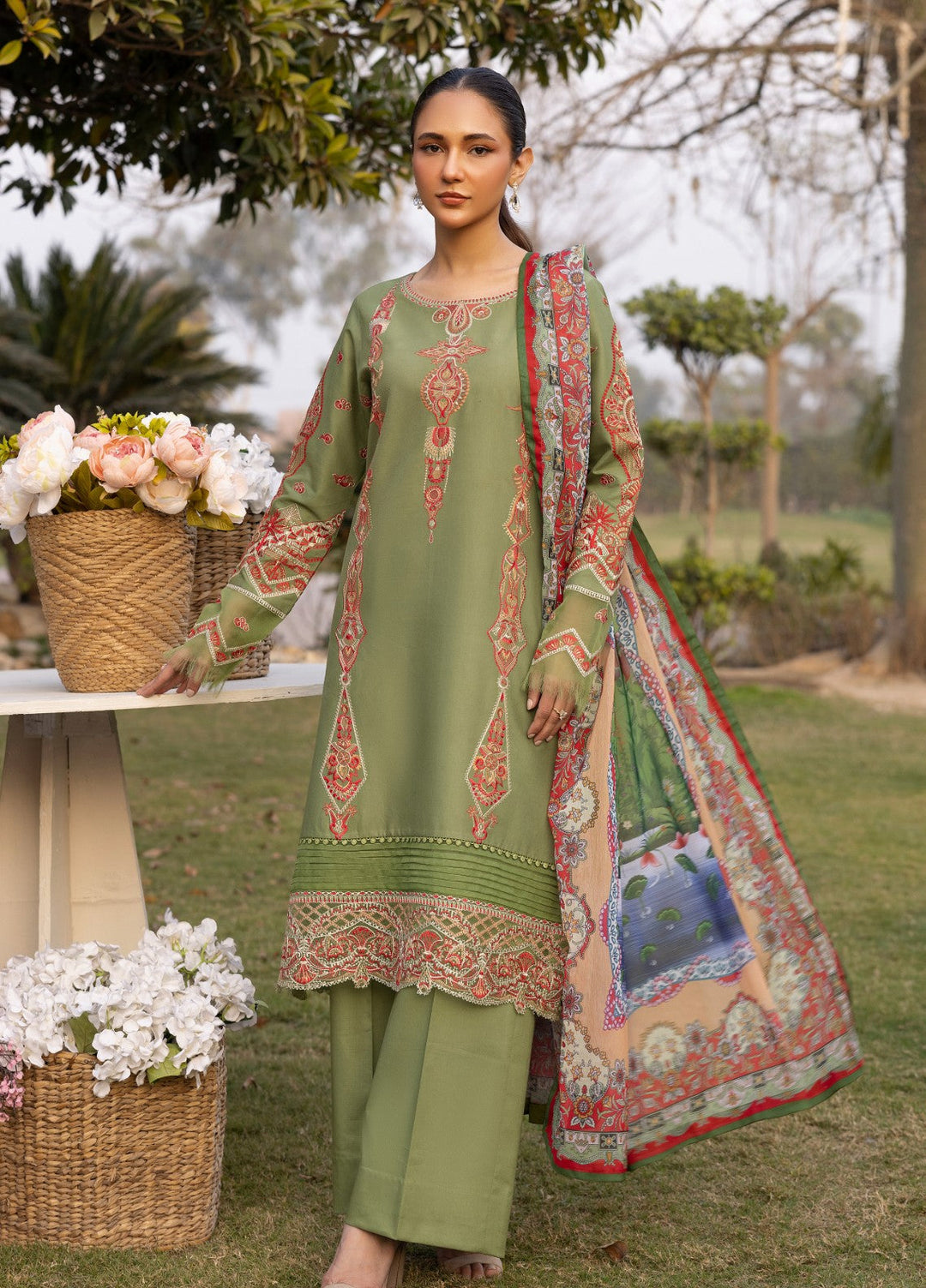 Tessa Women RTW Embroidered Lawn 3 Piece Suit Verdant Grace - Festive Collection