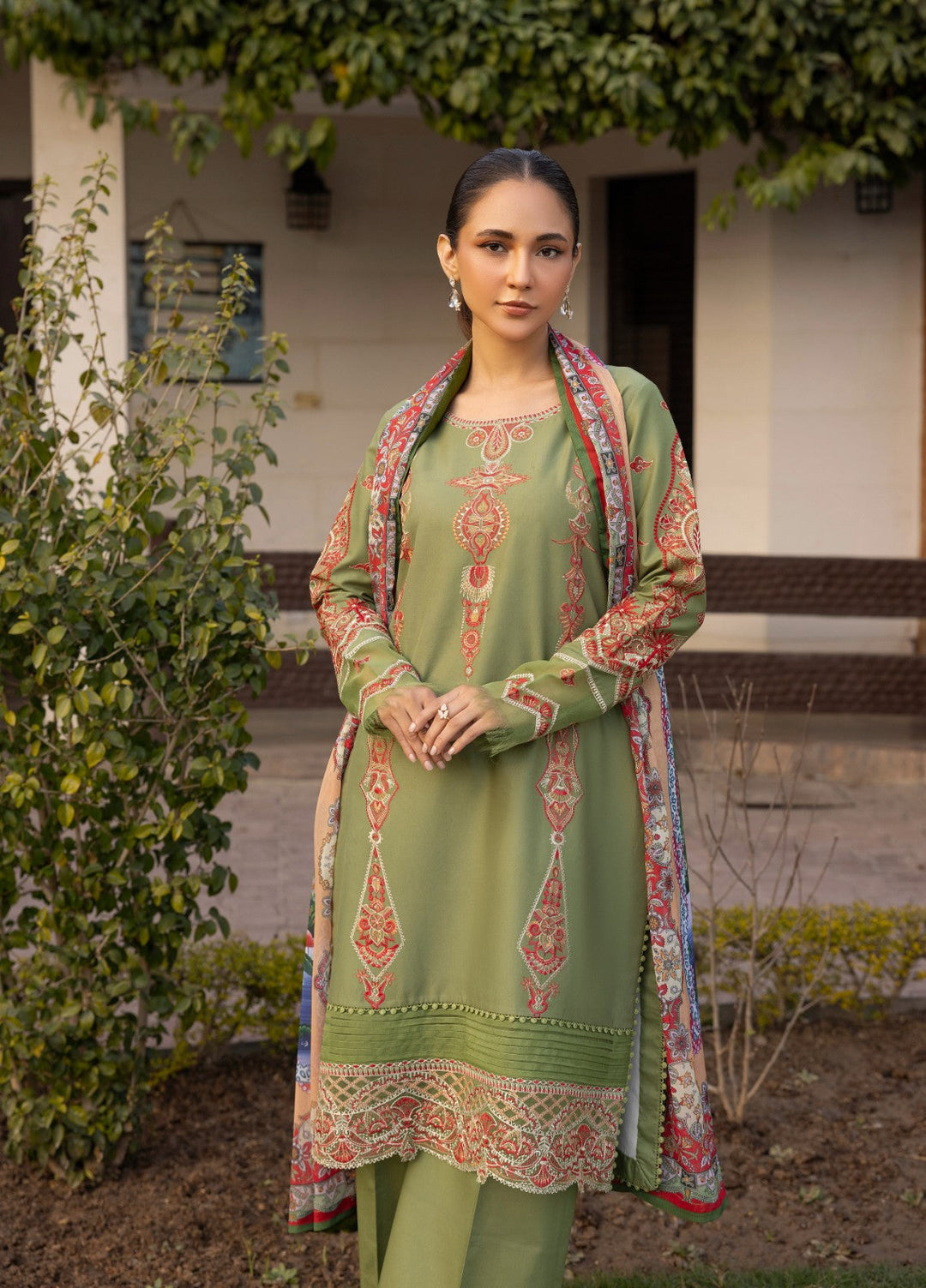 Tessa Women RTW Embroidered Lawn 3 Piece Suit Verdant Grace - Festive Collection