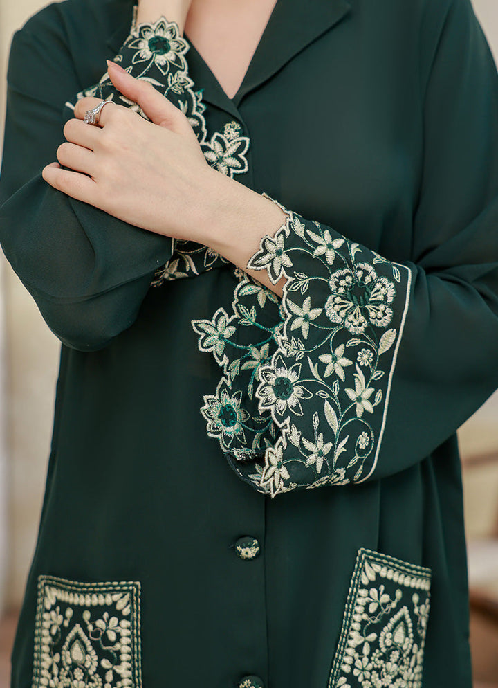 Ripret Women RTW Embroidered Double Georgette 2 Piece Mosswood - Eid Collection