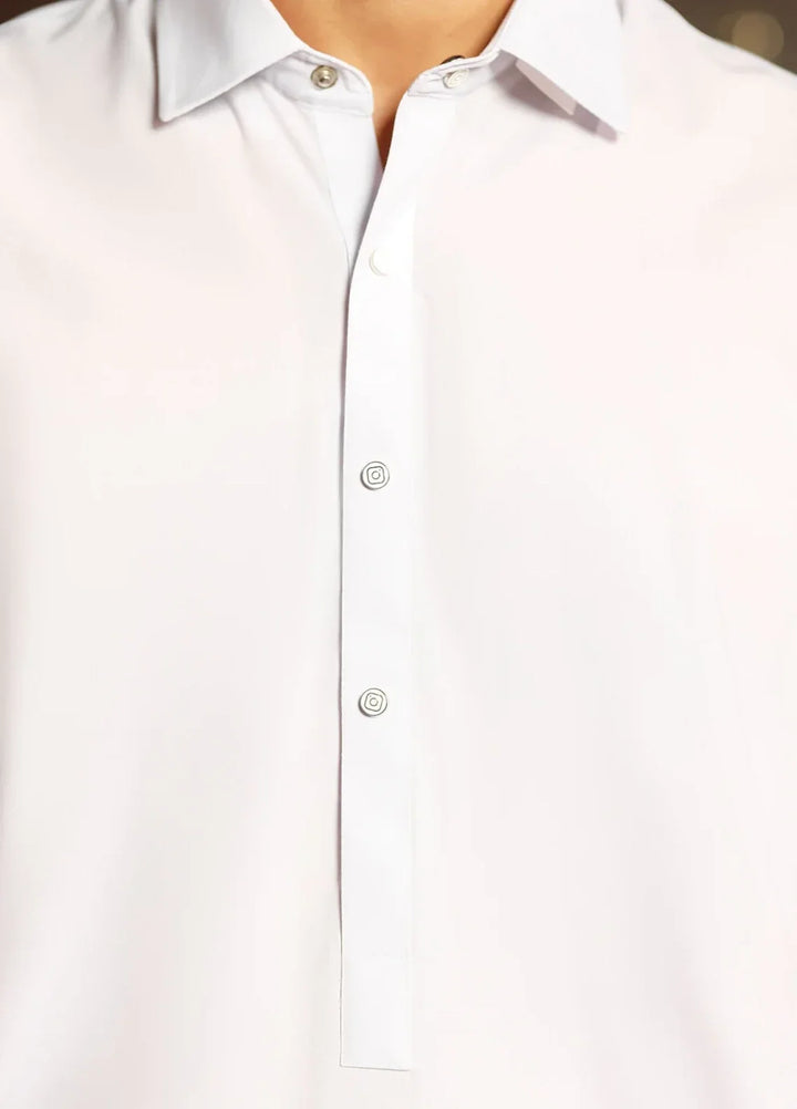 Gold Medal by Stitching Cotton Men RTW Solid Poly 2 Piece Suit White SMKS-130 - Casual Collection