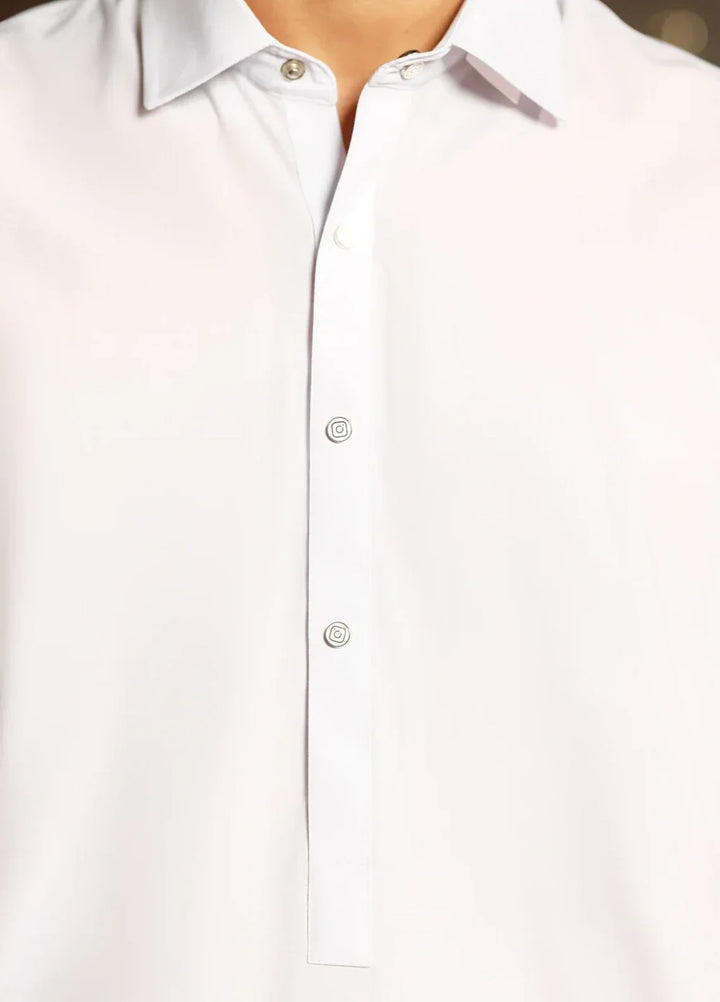 Gold Medal by Stitching Cotton Men RTW Solid Poly 2 Piece Suit White SMKS-130 - Casual Collection