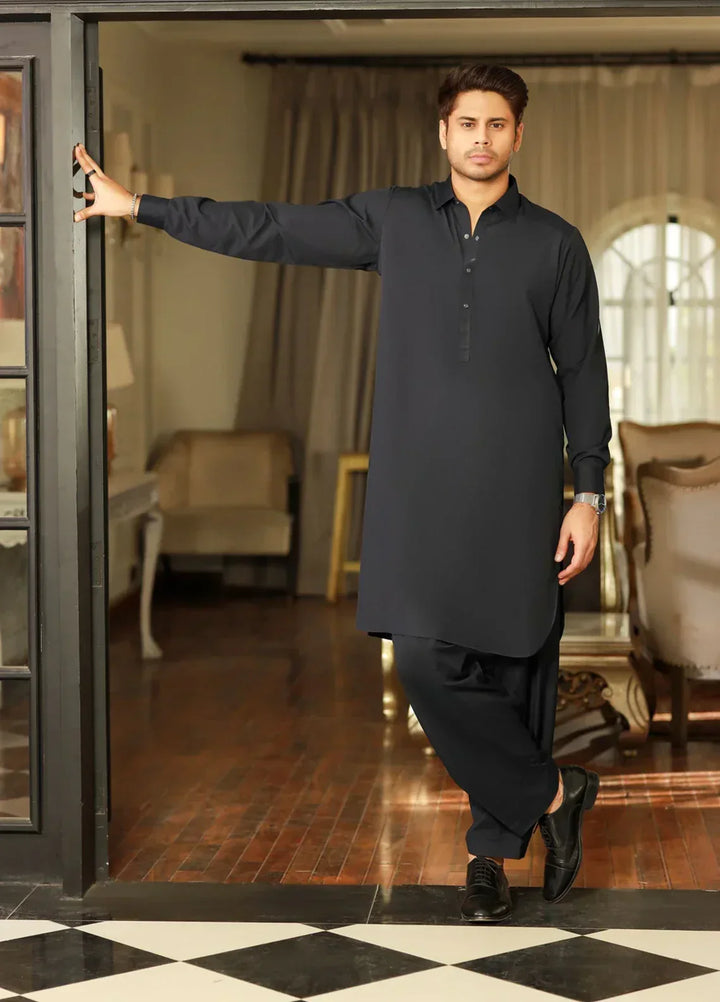China Boski- Navy Kameez Shalwar