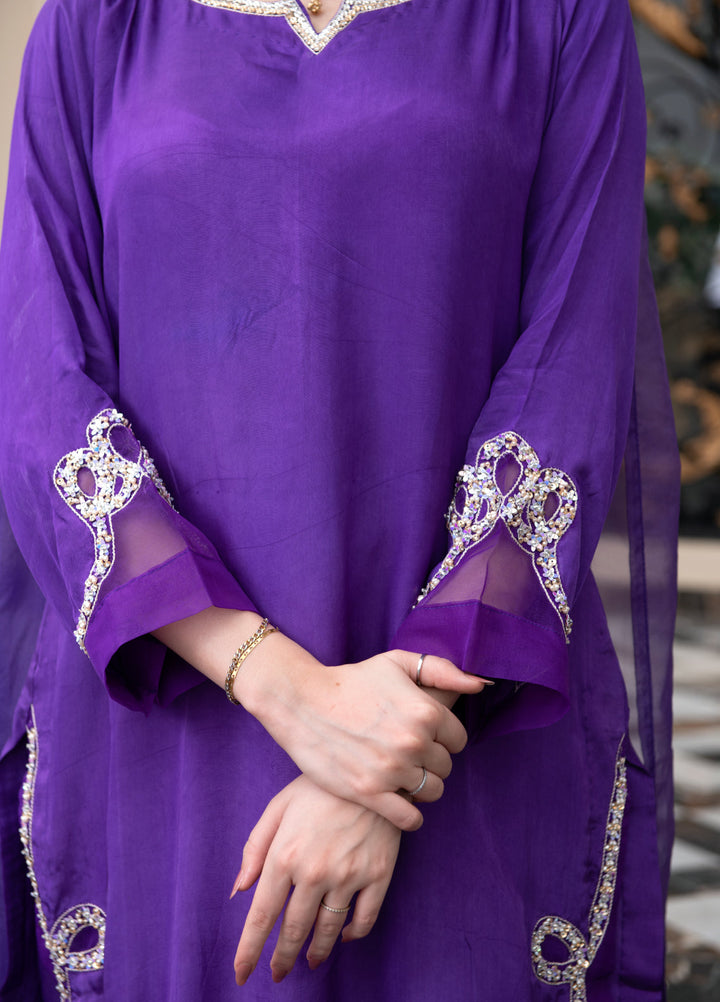 Jasmine by Fajr Khan Women Hand work 3 Piece Suit Bela - Festive Collection