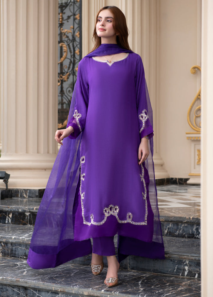 Jasmine by Fajr Khan Women Hand work 3 Piece Suit Bela - Festive Collection