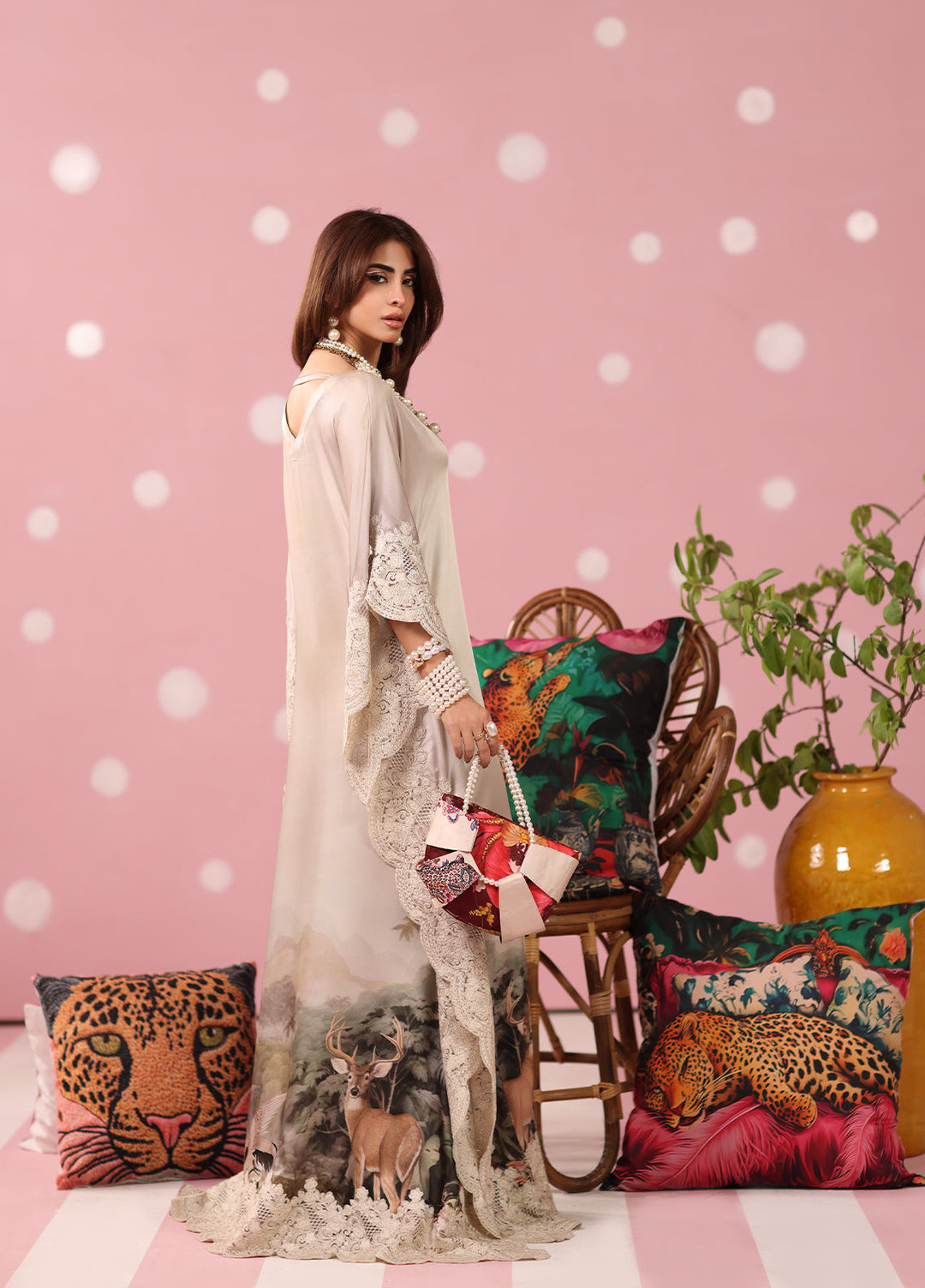 Musferah Saad Women RTW Embroidered Silk 2 Piece Suit Ethereal Eden - Festive Collection